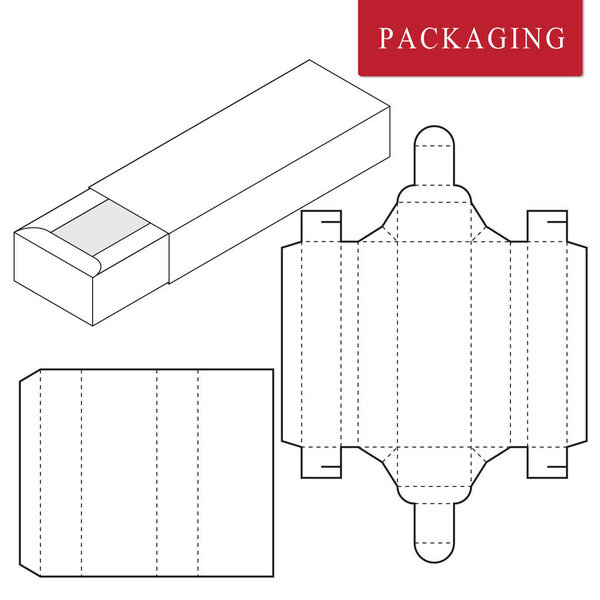 Packaging Design.Vector Illustration of Box.Package Template. Is
