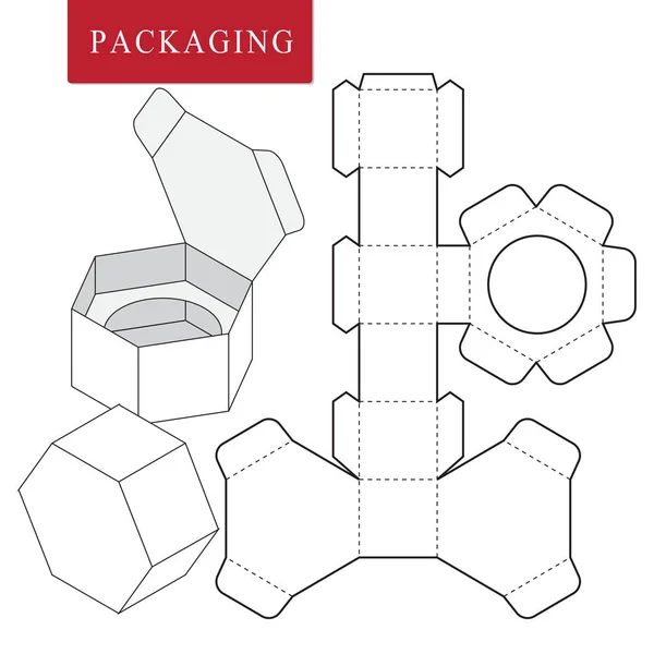 Verpackung design.Vektor Illustration der box.package Vorlage. ist — Stockvektor