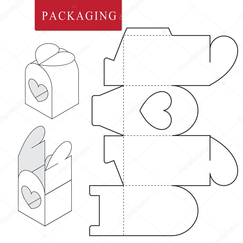 Package for bakery.Vector Illustration of Box.Package Template. 