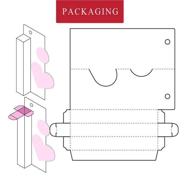 Diseño de empaquetado.Vector Ilustración de Box.Package Template. Es — Vector de stock