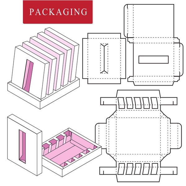 Packaging Design.Vector Illustration of Box.Package Template. Is