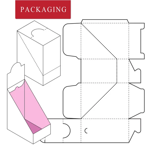Paquete sobre el paquete (PoP). Embalaje para cosméticos o cuidado de la piel pro — Vector de stock