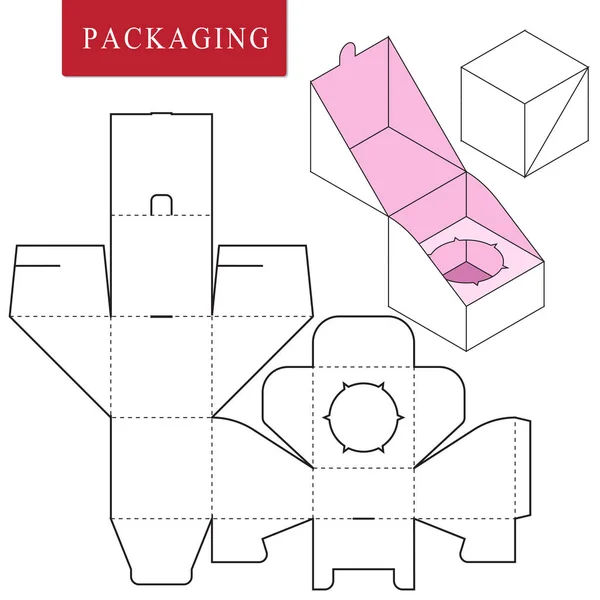 Vector Ilustración de Box.Package plantilla. Reta blanca aislada — Vector de stock