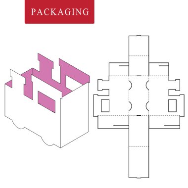 Package template transportation concept.Package Template. Isolat clipart