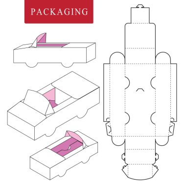 Paket şablonu taşıma konsepti. Paket Şablonu. İzolat
