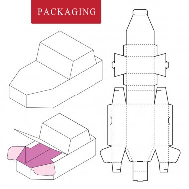 Paket şablonu taşıma konsepti. Paket Şablonu. İzolat