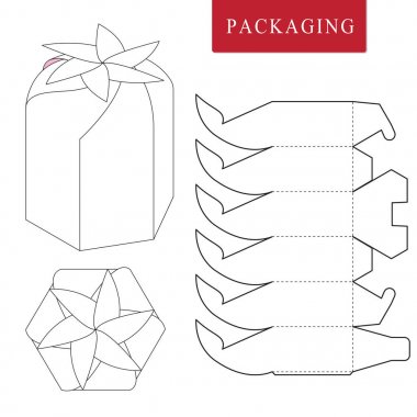 Meyve konsept paketi. Box.Package Templat Vektör İllüstrasyon