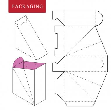 Gıda için tasarım pakaging. Box.Package Temp Vektör İllüstrasyon