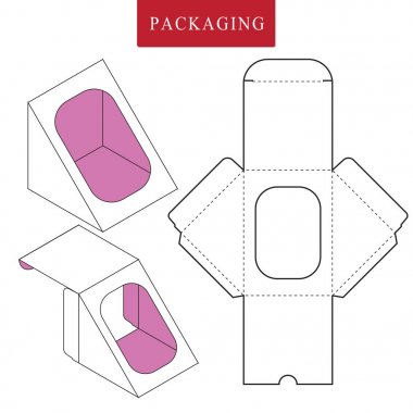 Gıda için tasarım pakaging. Box.Package Temp Vektör İllüstrasyon