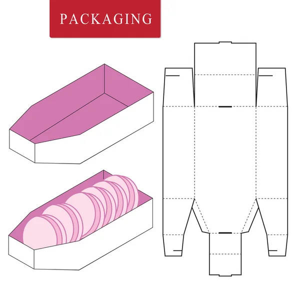 Paket-Vorlage Transportkonzept. Paket-Vorlage. Isolat — Stockvektor