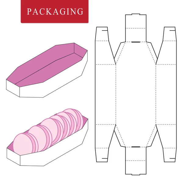 Modelo de pacote de transporte concept.Package Template. Isolado — Vetor de Stock