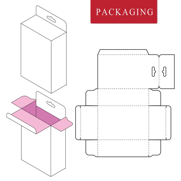 Packaging for hang with hook.Vector Illustration of packaging.Is