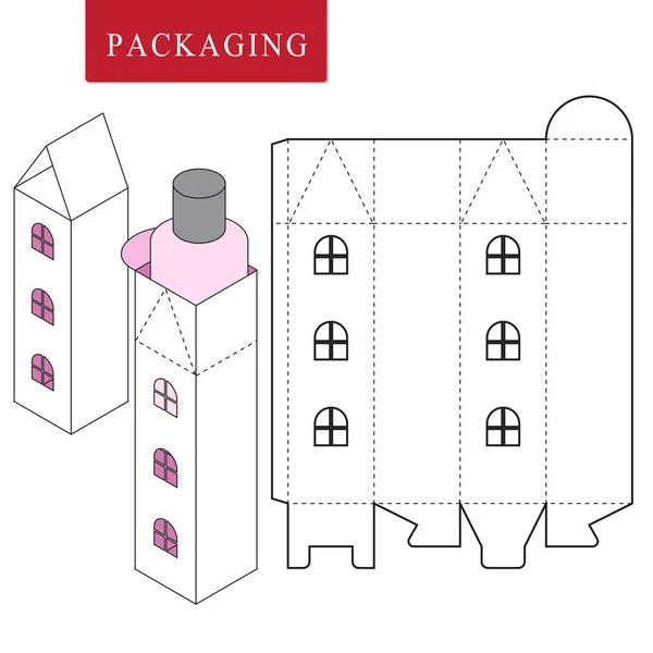 Paquete para objeto.Vector Ilustración de la caja . — Vector de stock