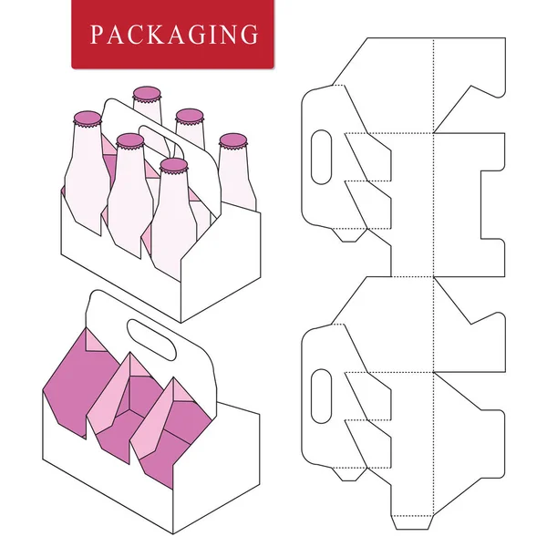 Verpackung für Dose bottle.vector Abbildung von box.package tem — Stockvektor