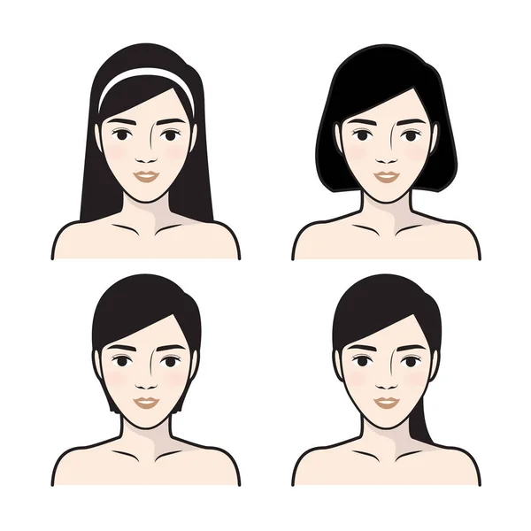 Steps how to facial care.Vector illustration. — Stock Vector