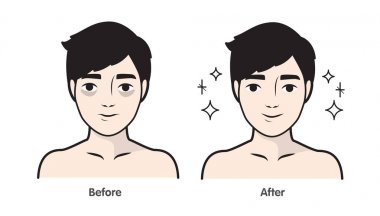 Adımlar nasıl yüz bakımı için. Vektör çizimi.