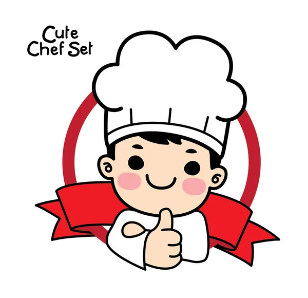 Personagens definidos em uniform.Vecter chef — Vetor de Stock