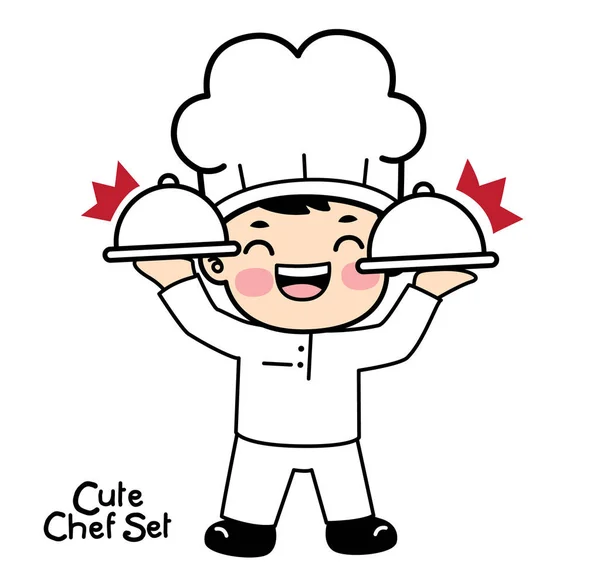 Personagens definidos em uniform.Vecter chef — Vetor de Stock