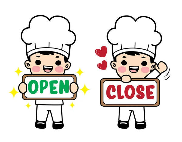 Personages ingesteld in chef uniform. Vecter — Stockvector