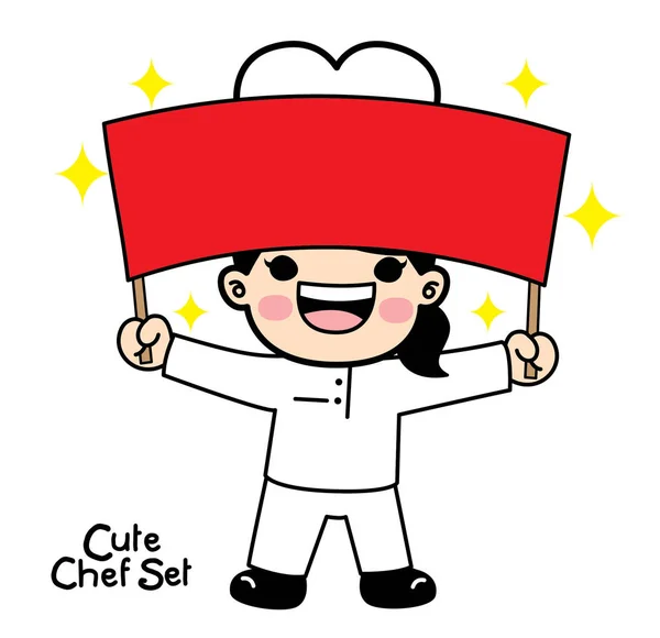 Conjunto de personagens bonito chef . — Vetor de Stock