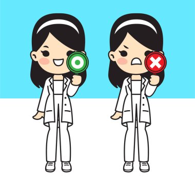 Doktor için İllüstrasyon. Sevimli stil.