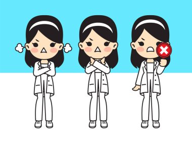 Doktor için İllüstrasyon. Sevimli stil.