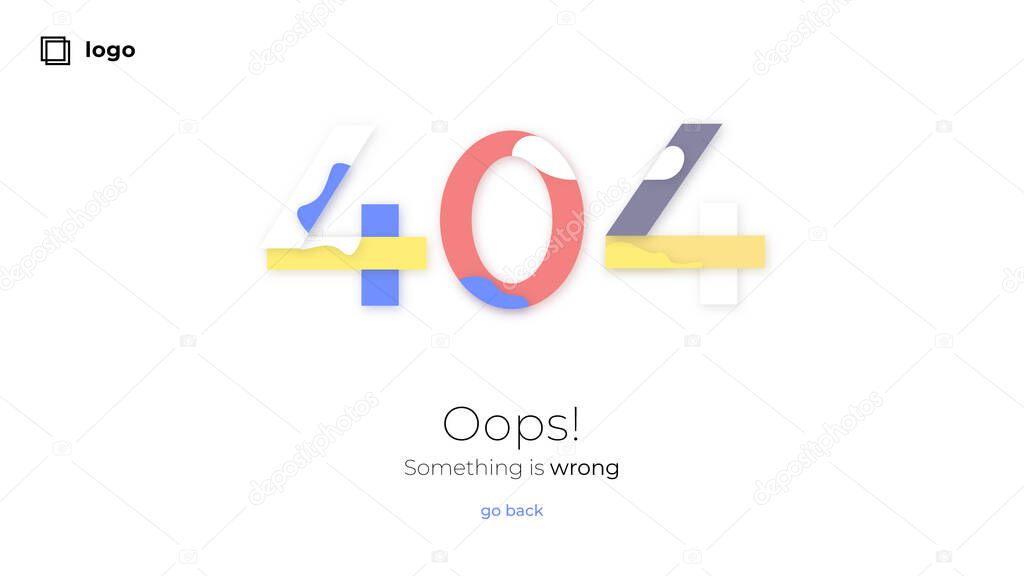 minimalist 404 page error web page design - simple design.