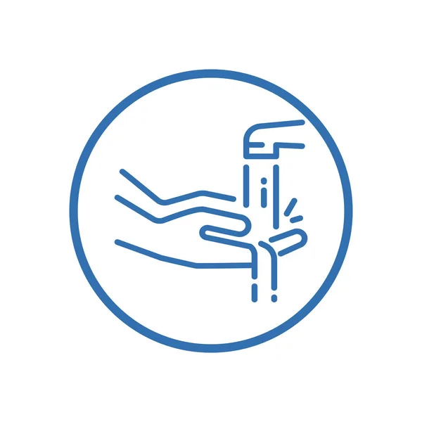 Піктограма миття рук, векторний знак, етикетка плоского стилю — стоковий вектор