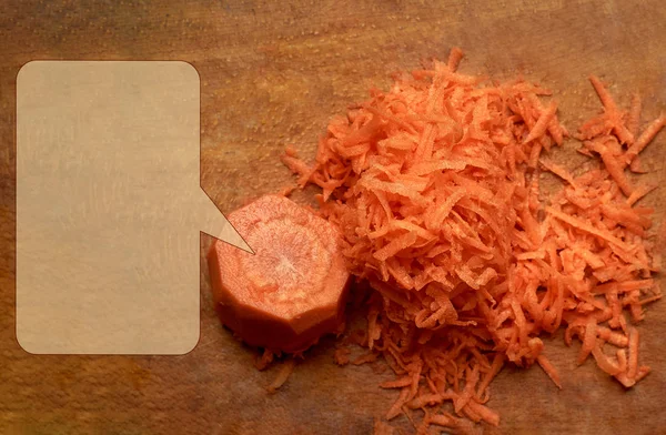 Carrot sliced on the board