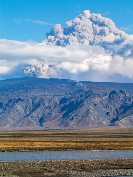 Eyjafjallajokull volkanı, İzlanda Stok Resim
