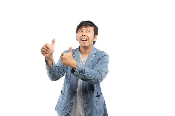 Indonesiano Giovane Uomo Gesturing — Foto Stock