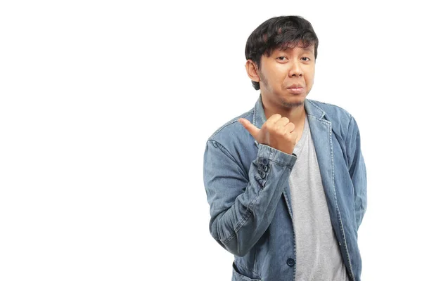 Indonesiano Giovane Uomo Gesturing — Foto Stock