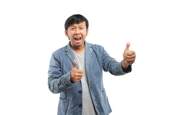 Ινδονήσιος Νεαρός Που Χειρονομεί — Φωτογραφία Αρχείου