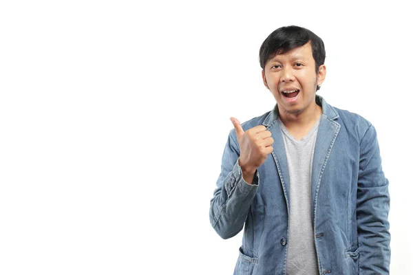 Indonesiano Giovane Uomo Gesturing — Foto Stock