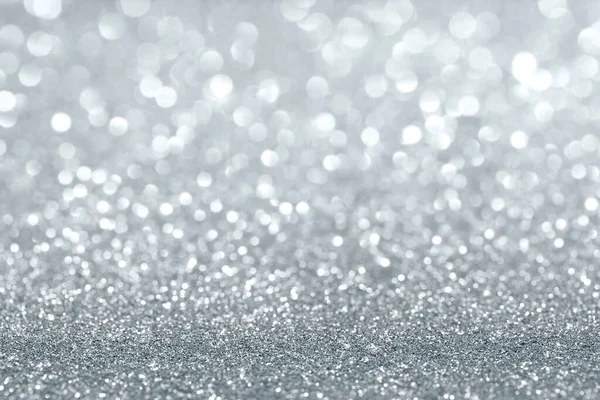 Silver Background Blurred Glitter Lights — Stock Photo, Image