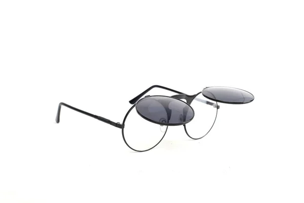 Brille Retro Ovalen Stil Isoliert Auf Weißem Hintergrund — Stockfoto