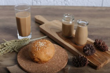 Endonezya 'dan Bluder Bread. Bluder peyniri Endonezya geleneksel pofuduk ekmeği