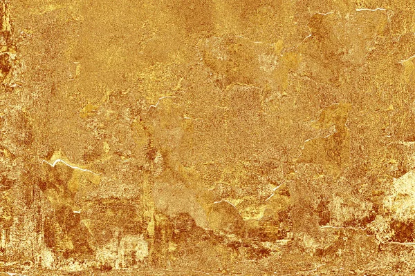 Glanzende gouden gele pleister op muur textuur achtergrond — Stockfoto