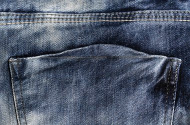 boş arka kot cep yakın çekim, lacivert kot doku, kot pantolon çift kaba düz dikiş