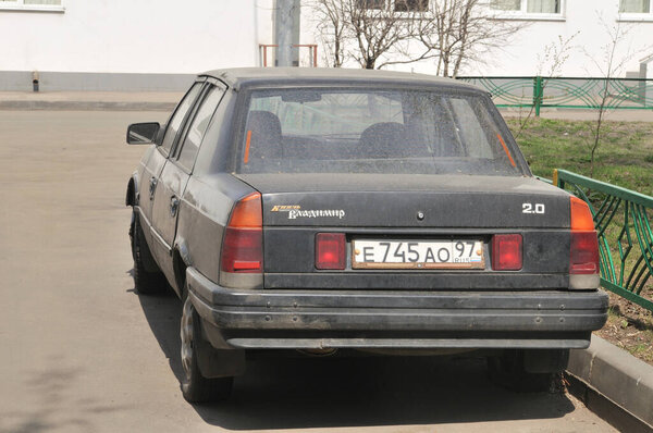 Moscow, RUSSIA - April 30, 2011: Russian old car Moskvich-2142 "Prince Vladimir", rear view-side