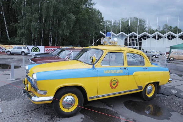 Moskva Rusko Července 2012 Sovětský Starý Policejní Vůz Gaz Volha — Stock fotografie