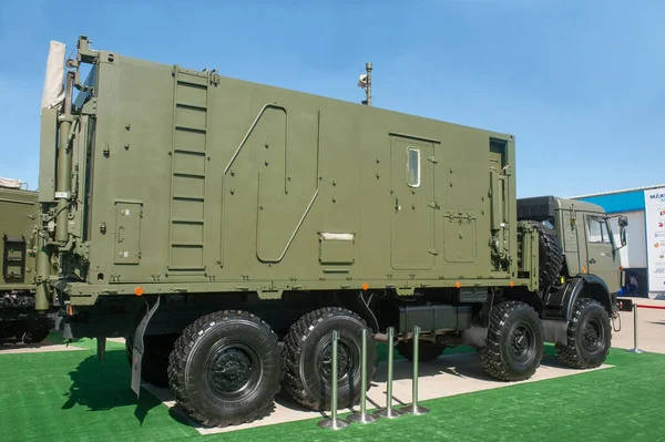 Zhukovsky, RUSSIA - 28 Ağustos 2019: Rus elektronik savaş sistemi (EW) 