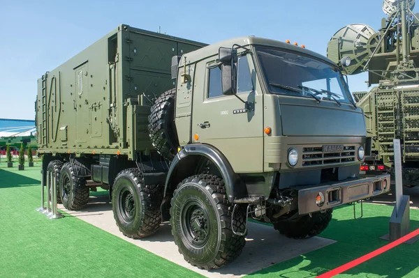 Zhukovsky, RUSSIA - 28 Ağustos 2019: Rus elektronik savaş sistemi (EW) 