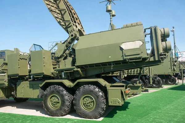 Zhukovsky, RUSSIA - 28 Ağustos 2019: Rus elektronik savaş sistemi (EW) 