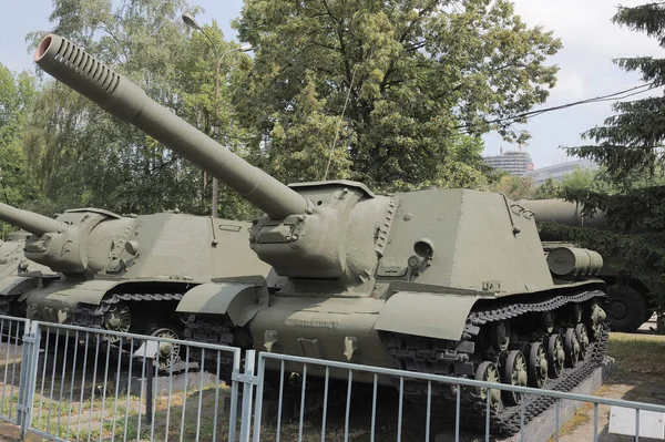 Moscú Rusia Julio 2012 Arma Autopropulsada Soviética Isu 152 Museo — Foto de Stock