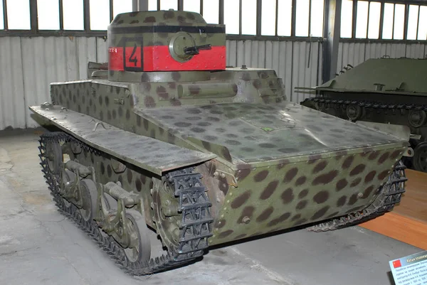 莫斯科地区 俄罗斯 2008年5月10日 库宾卡装甲车辆博物馆的苏联T 37A坦克 — 图库照片