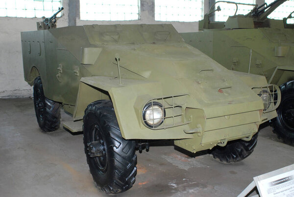 Moscow region, RUSSIA - May 10, 2008 : Soviet BTR-40 at the Museum of armored vehicles, Kubinka