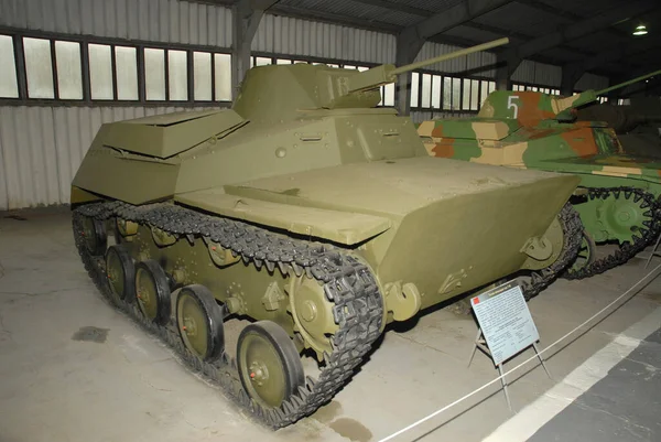 Moskvaregionen Ryssland September 2007 Sovjetisk Lätttank Museum Pansarfordon Kubinka — Stockfoto