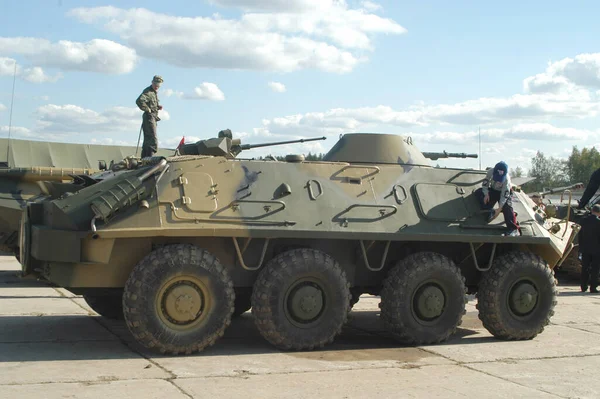 Moskva Region Rusko 2003 Sovětský Btr 60Pb Místě Kubinka Boční — Stock fotografie