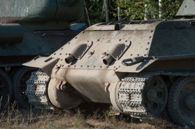 Çernogolovka, Moskova bölgesi, RUSSIA - 25 Ağustos 2018: 2. Dünya Savaşı 'nın orta tankı.